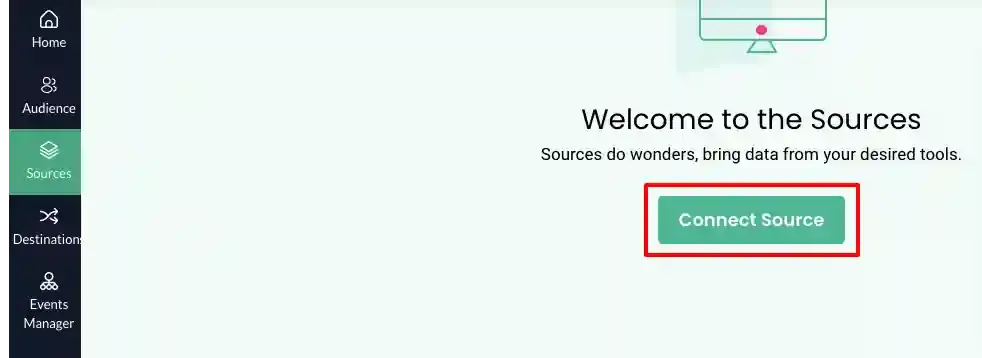 Sources section in CustomerLabs