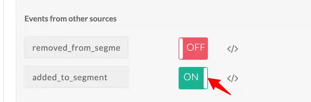 Enabling added_to_segment for audience syncing