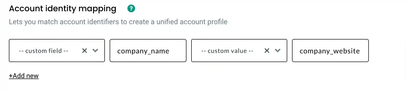 Account identity mapping