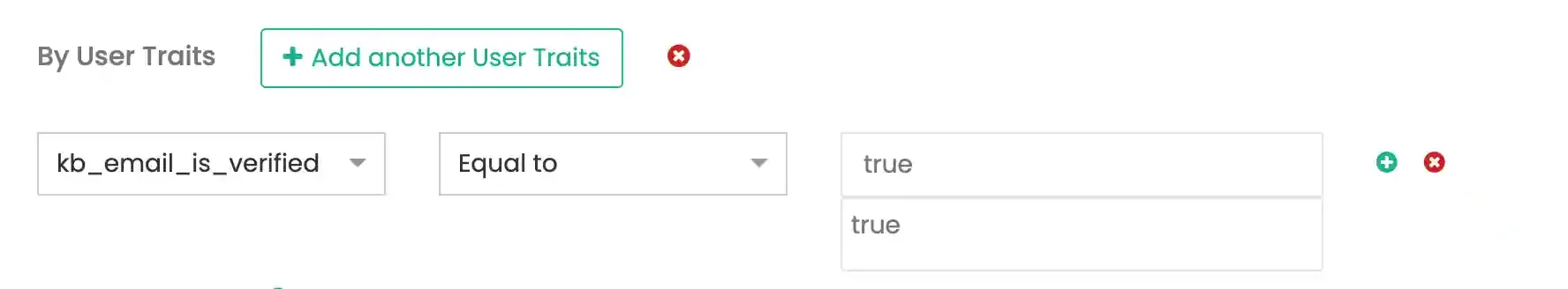 Filtering user traits downstream