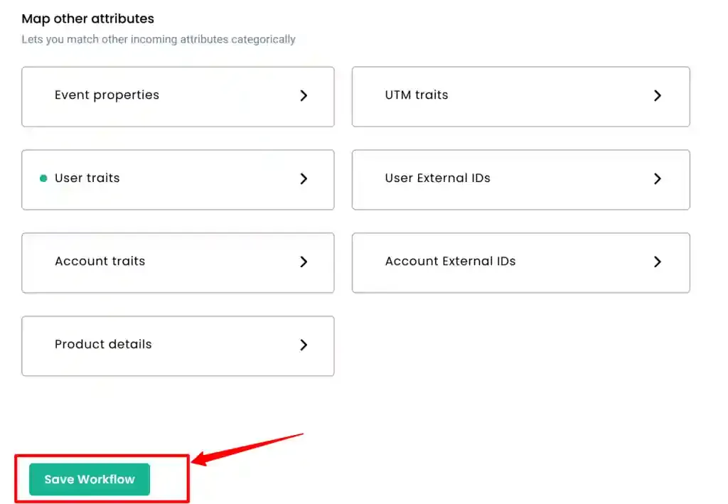 Click Save workflow to complete the workflow configuration