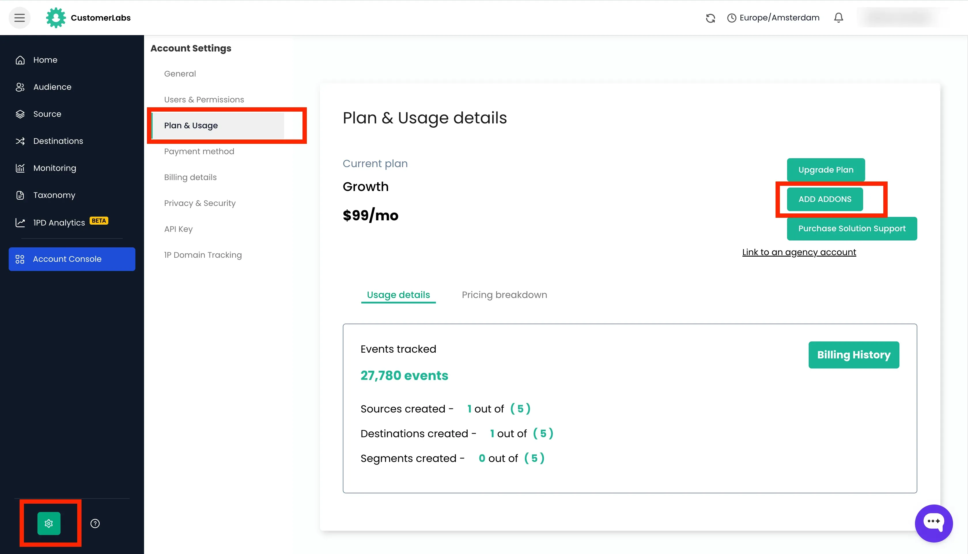 Subscribing to 1p domain tracking