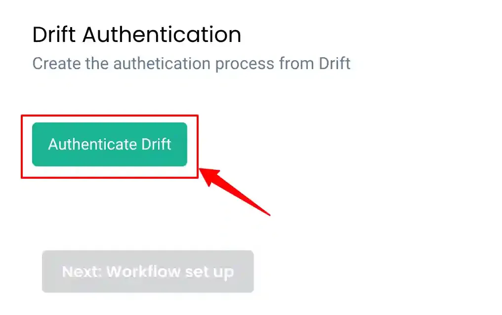 Drift authentication screen