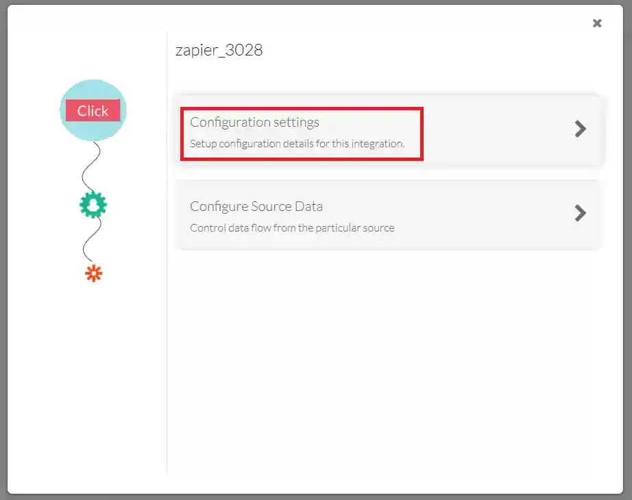Select Configuration Settings to access the API key setup