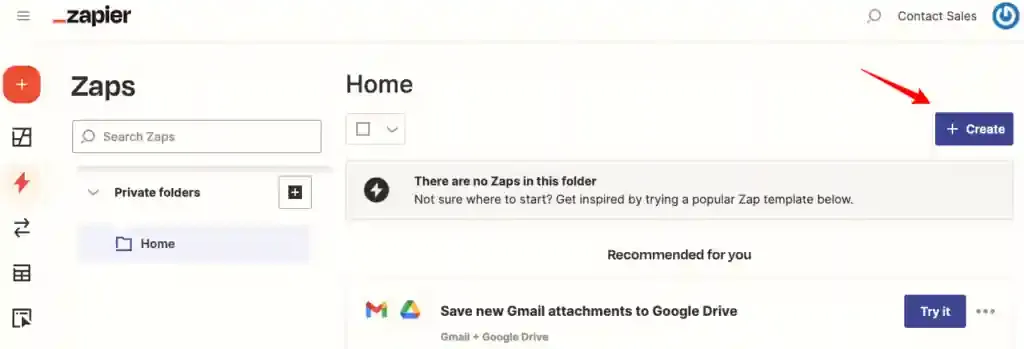 Click Accept Invite and Build a Zap on the invitation screen