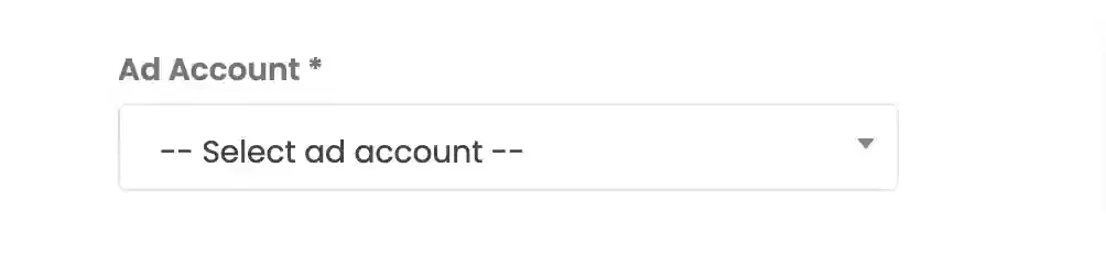 Selecting the Snapchat Ad Account