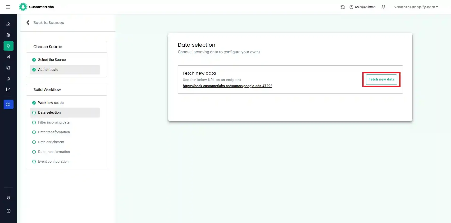 CustomerLabs workflow delay setting