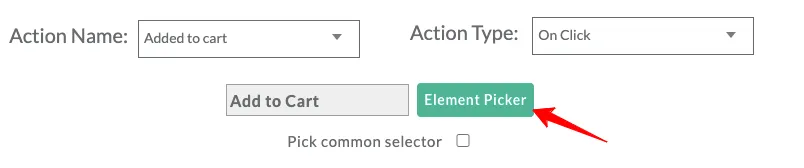 This image explains to add the element picker add to cart