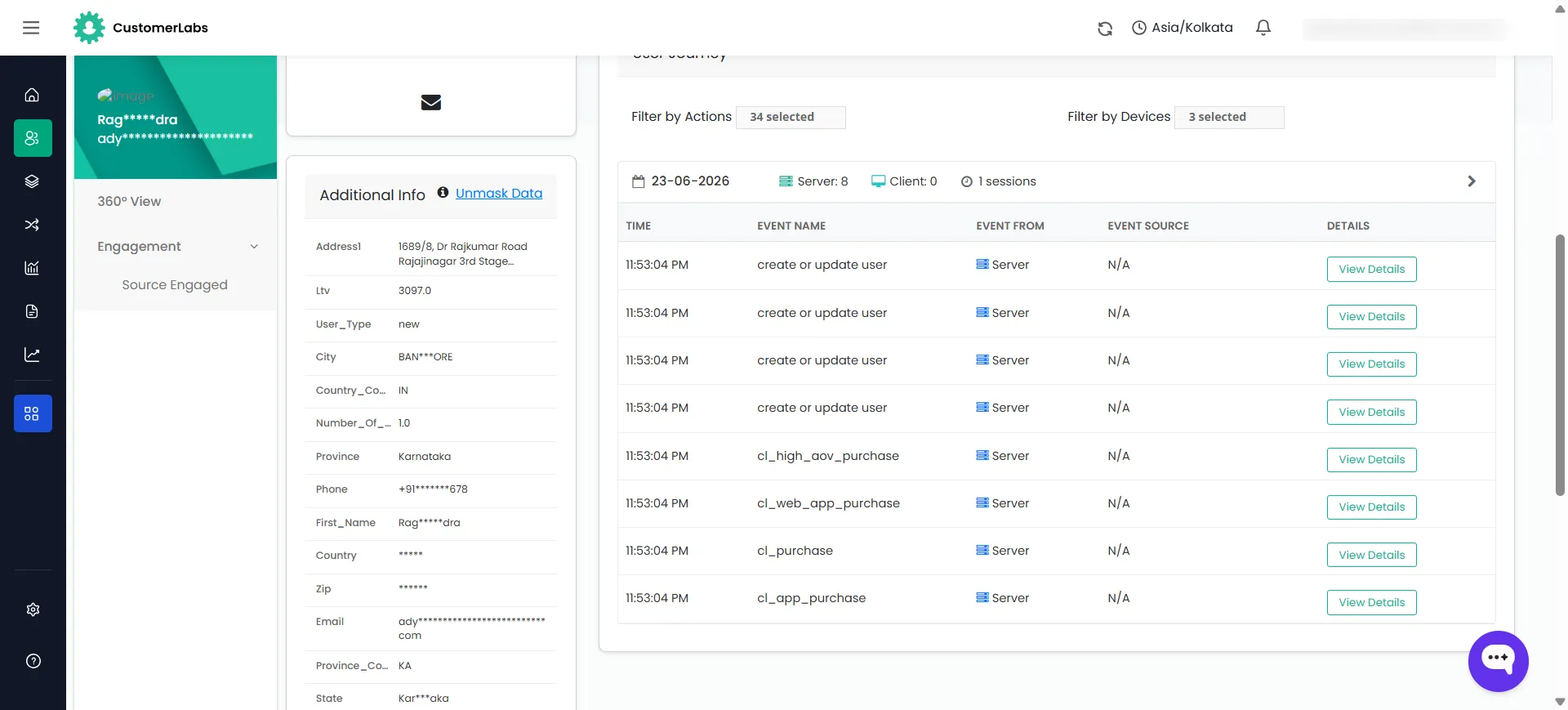 Full customer journey across channels and devices