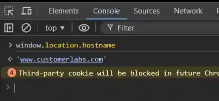 finding hostname in browser console