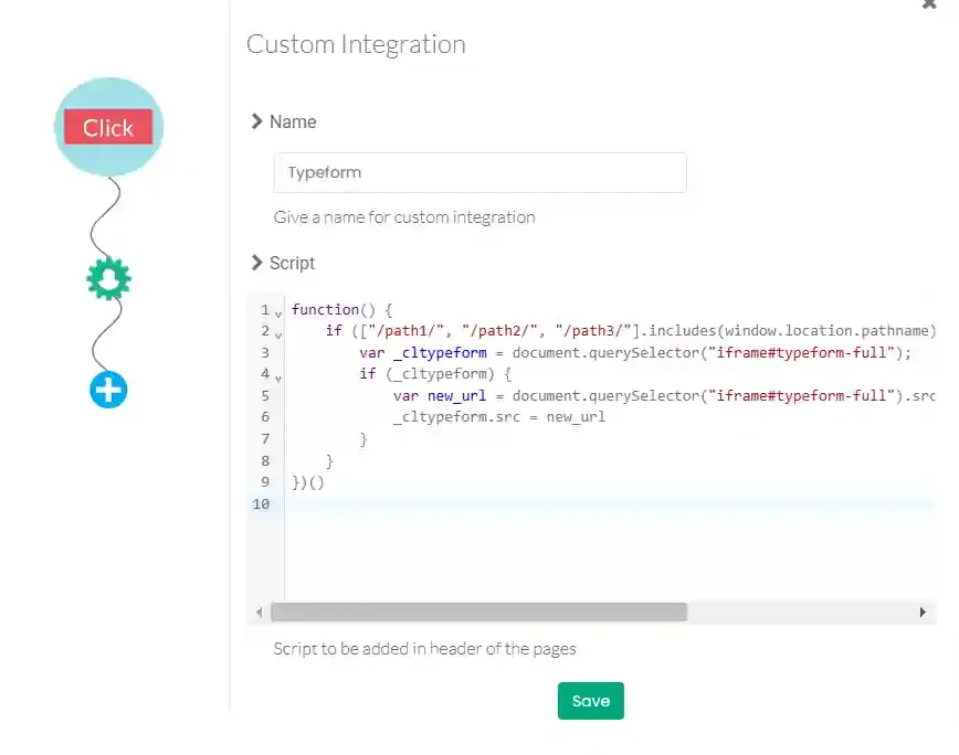 naming integration and adding script