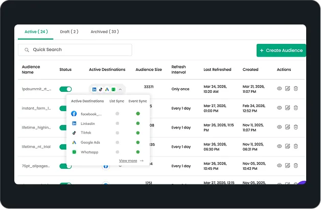 CustomerLabs audience activation — how it works