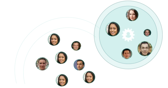 CRM-stage audience members pulled into a synced targeting cluster the moment they qualify