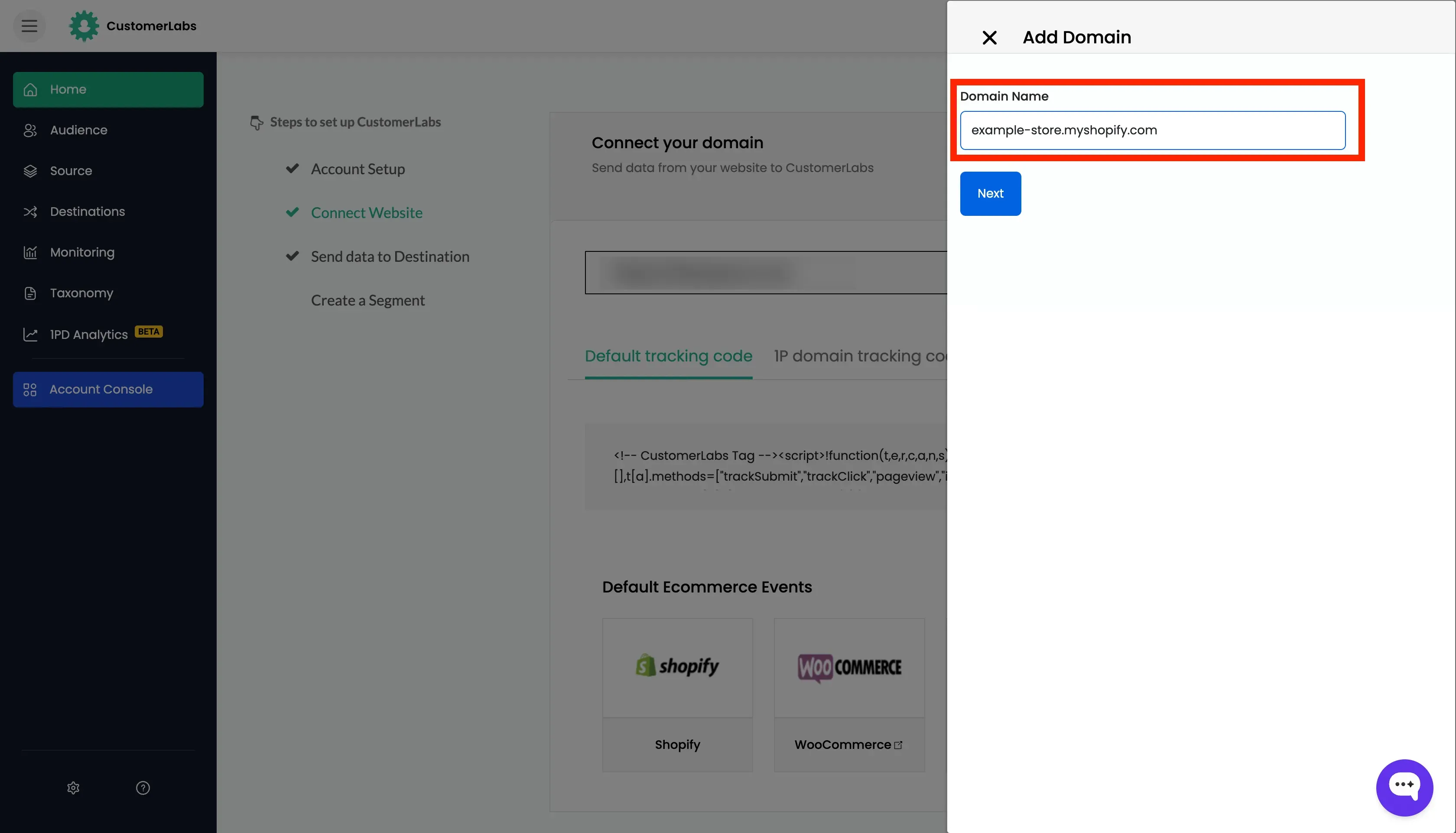 Tracking Shopify Website with Customerlabs 1PD Ops