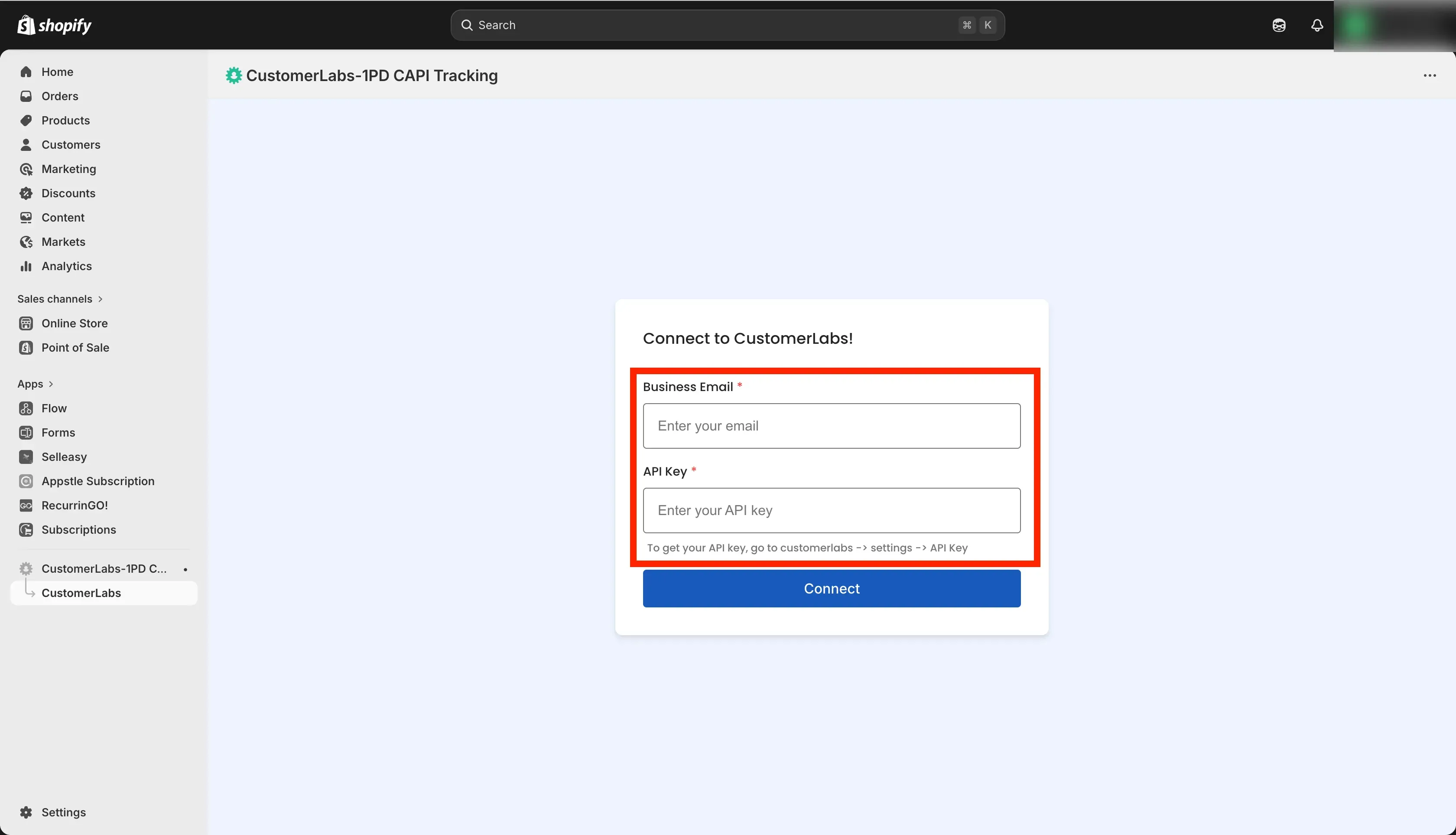 Tracking Shopify Website with Customerlabs 1PD Ops
