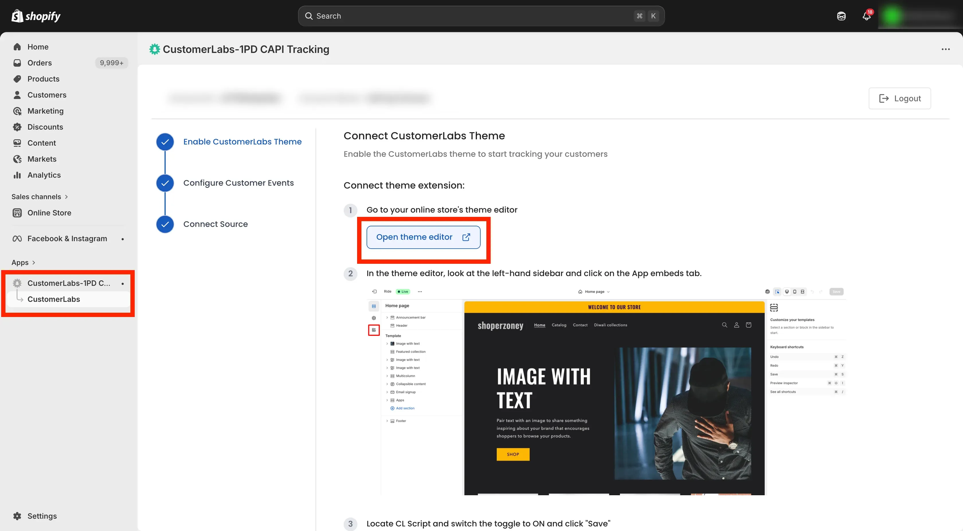 Tracking Shopify Website with Customerlabs 1PD Ops