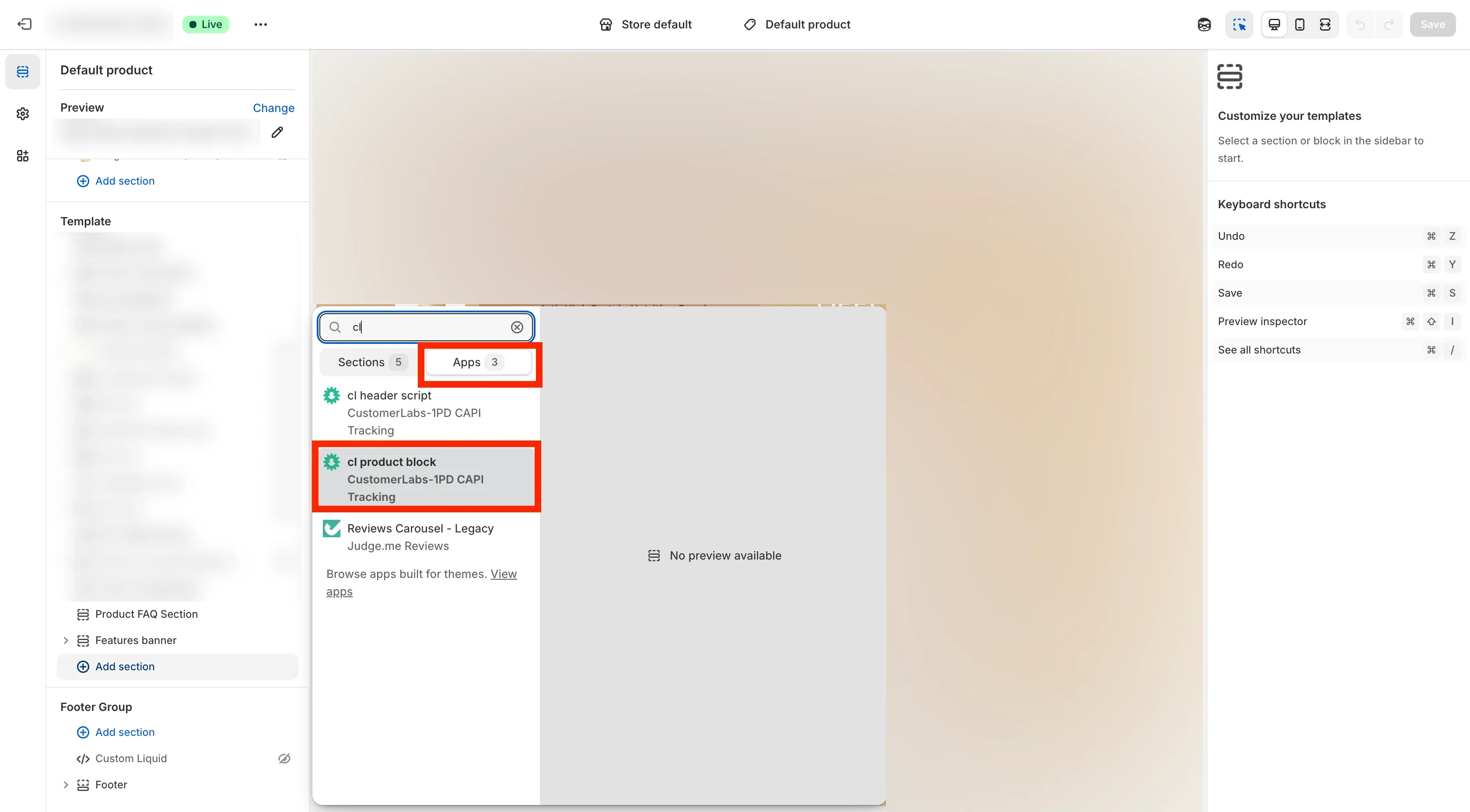 Tracking Shopify Website with Customerlabs 1PD Ops