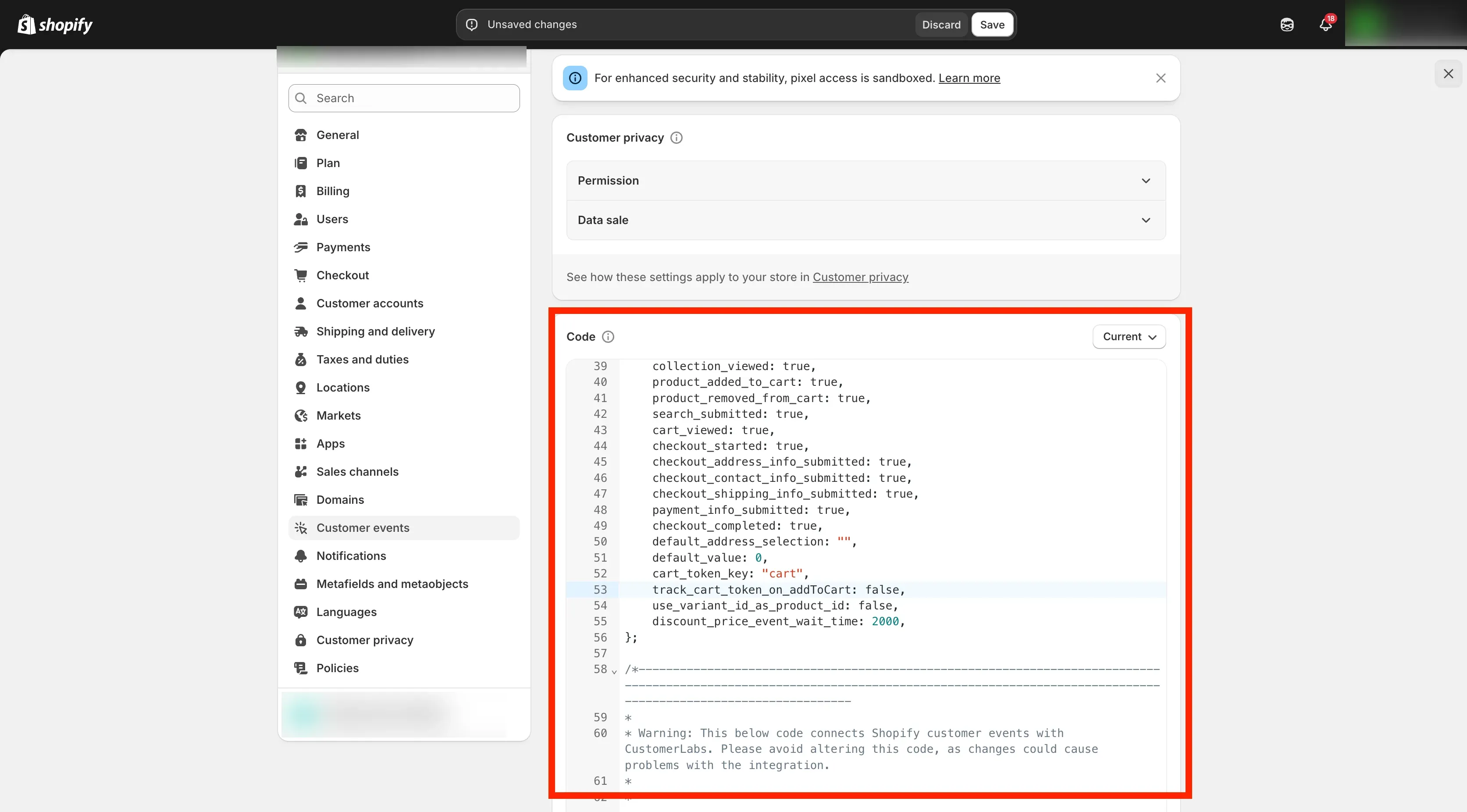 Tracking Shopify Website with Customerlabs 1PD Ops