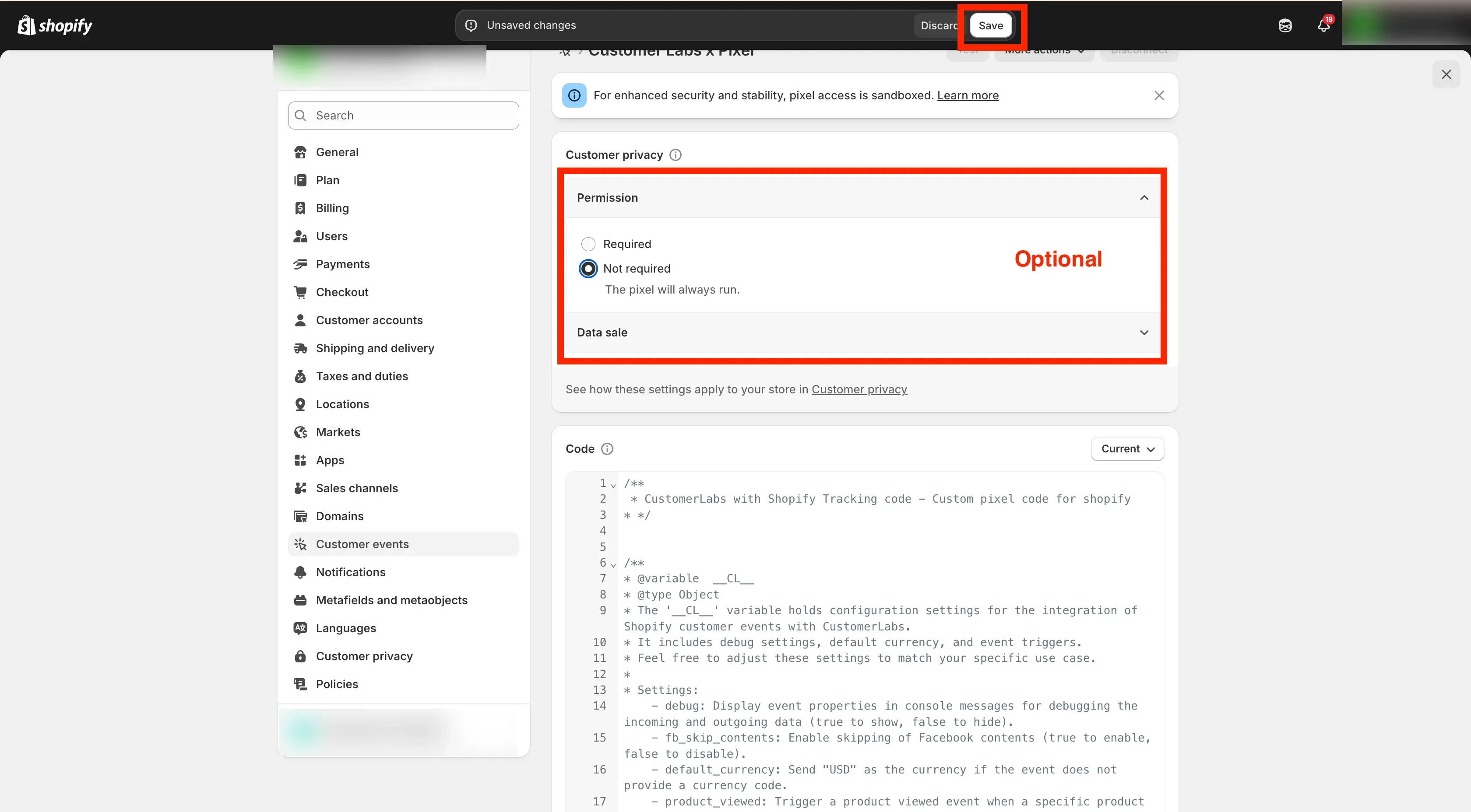Tracking Shopify Website with Customerlabs 1PD Ops