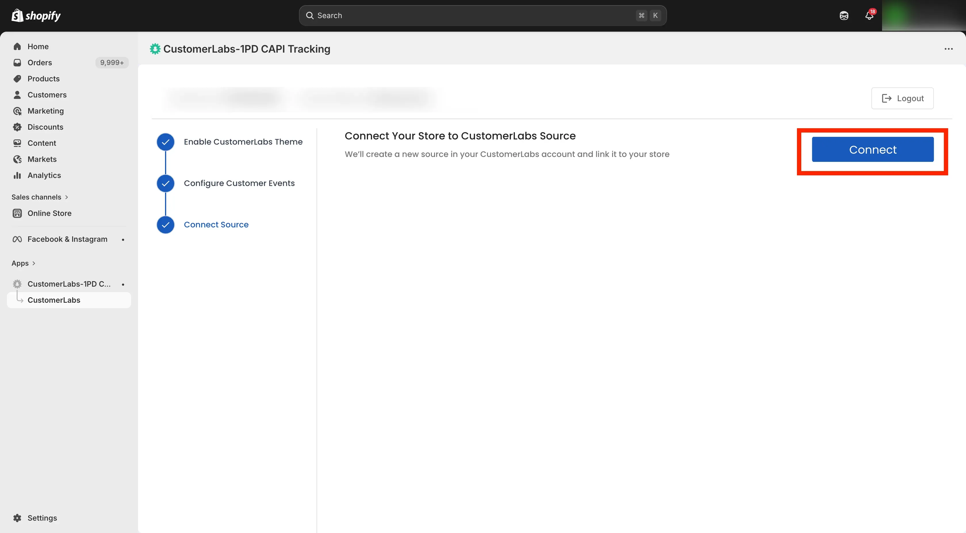 Tracking Shopify Website with Customerlabs 1PD Ops