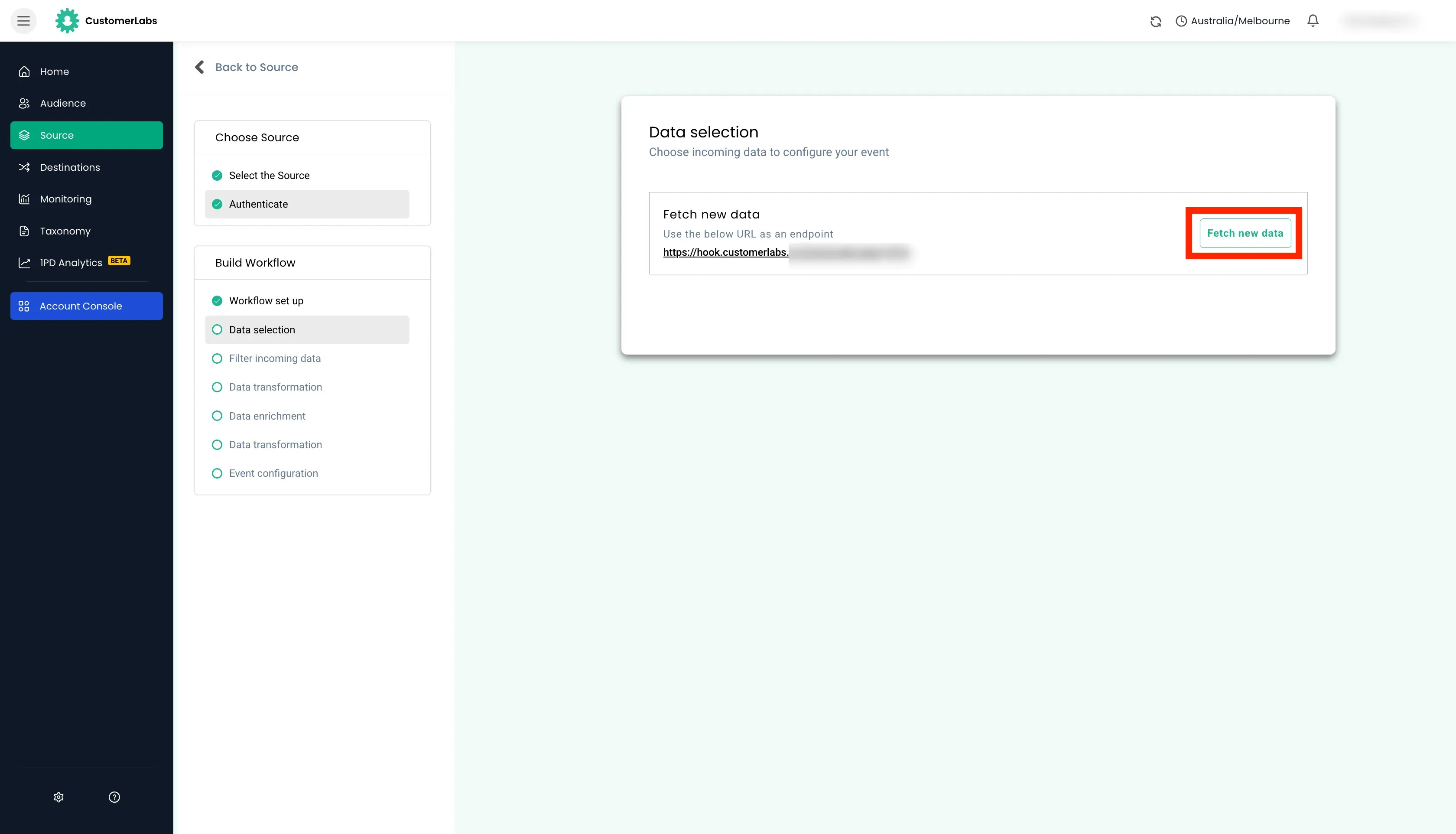 configuring workflow in Customerlabs 1PD Ops