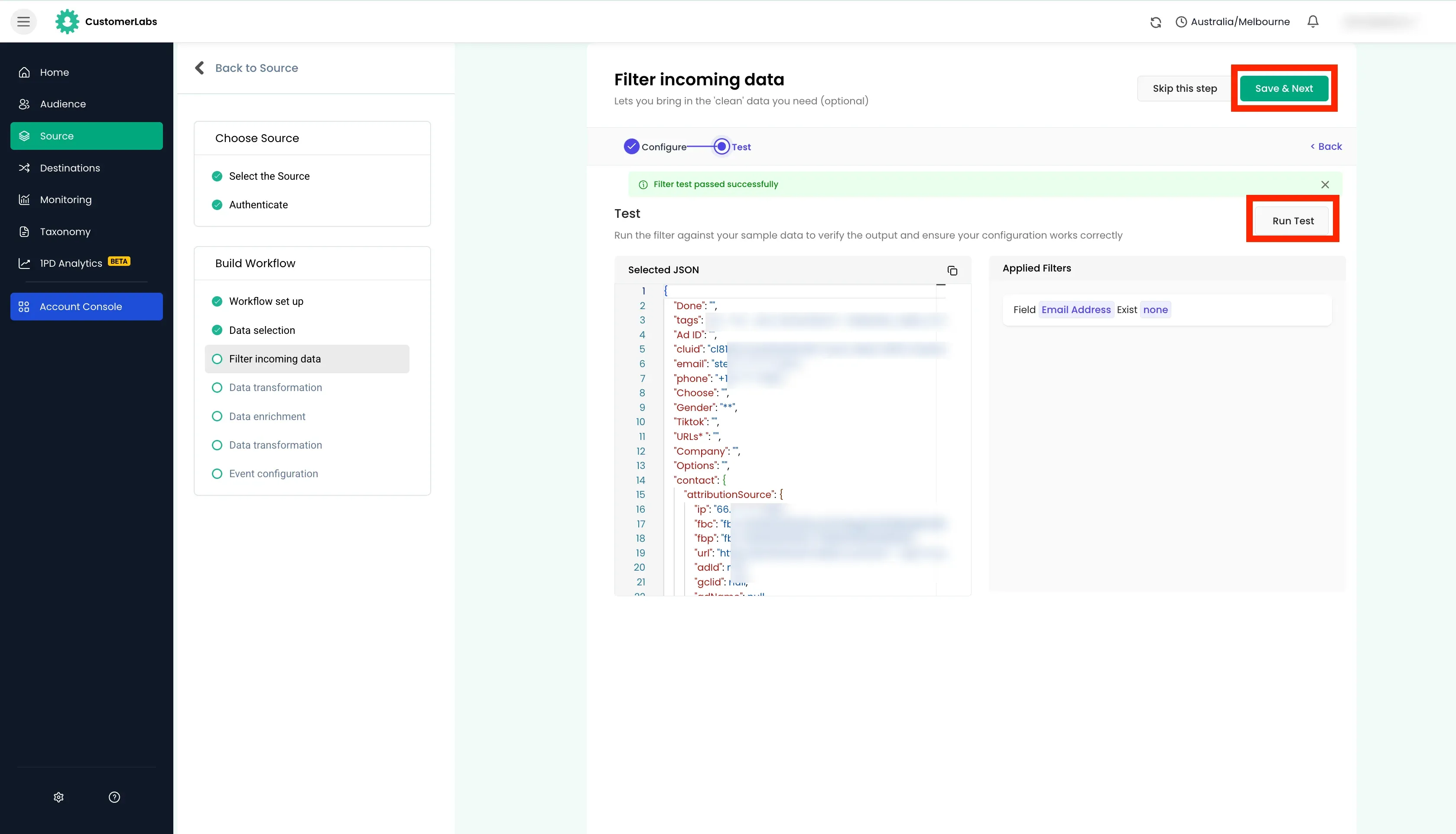 configuring workflow in Customerlabs 1PD Ops