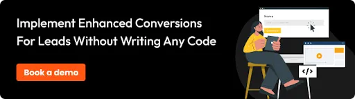 CTA about implementing enhanced conversions through Customerlabs 1PD Ops