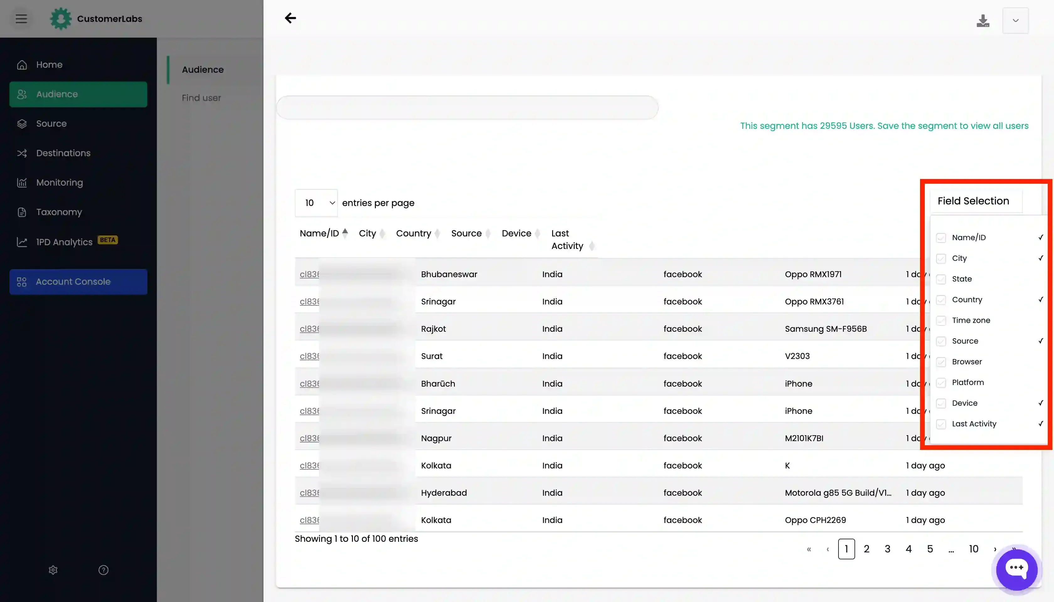 View Audience in CustomerLabs
