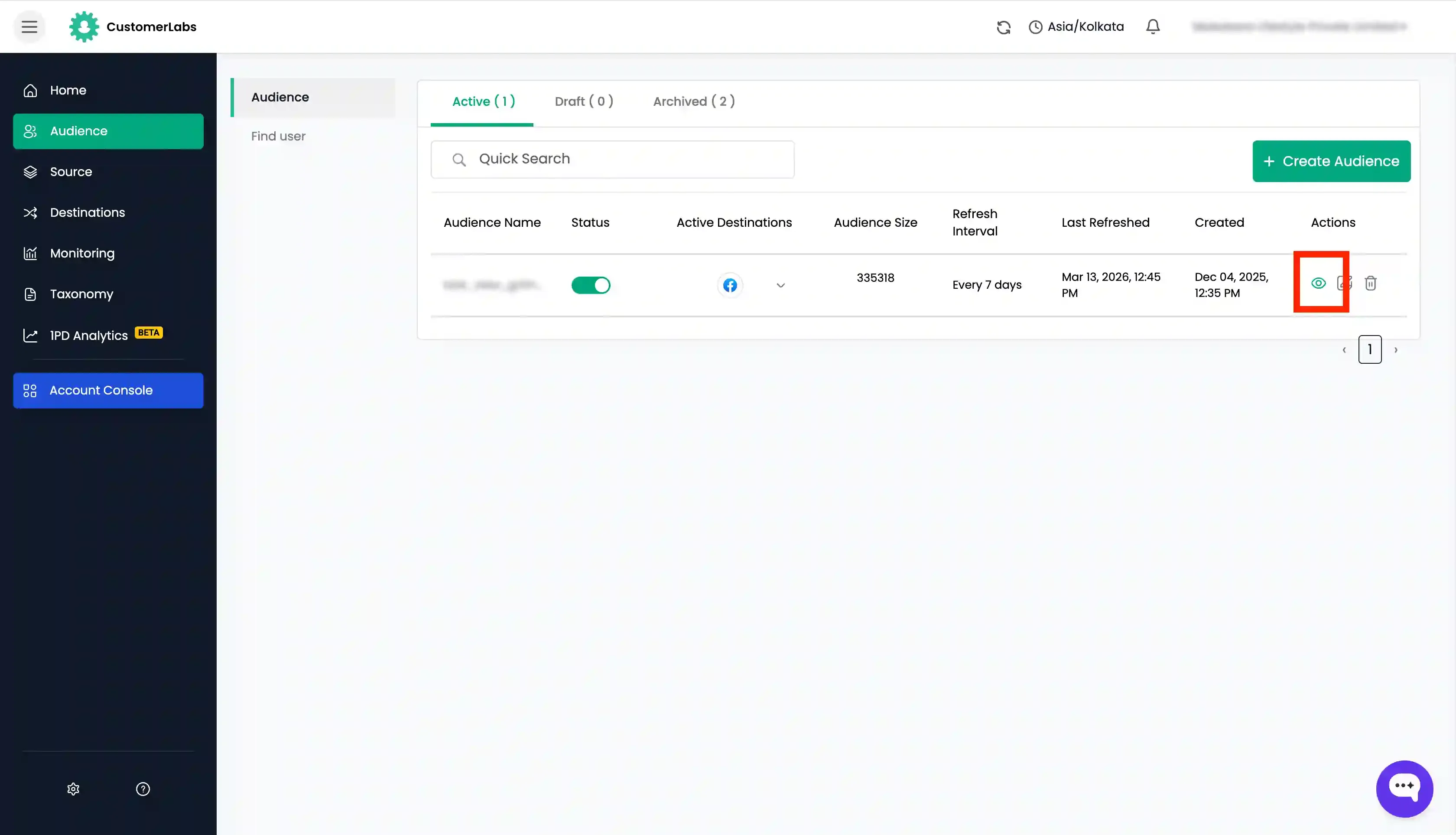 List Sync Audience from Customerlabs 1PD Ops to Google Ads