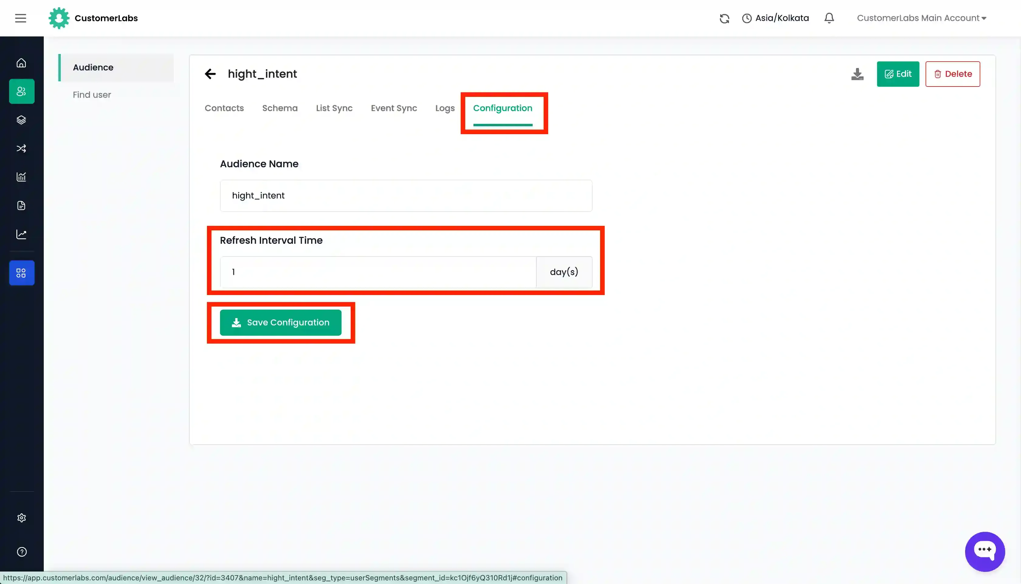 Configuration Tab