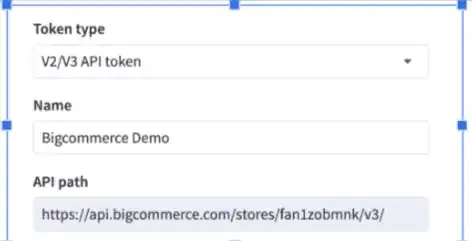 BigCommerce API credentials download popup