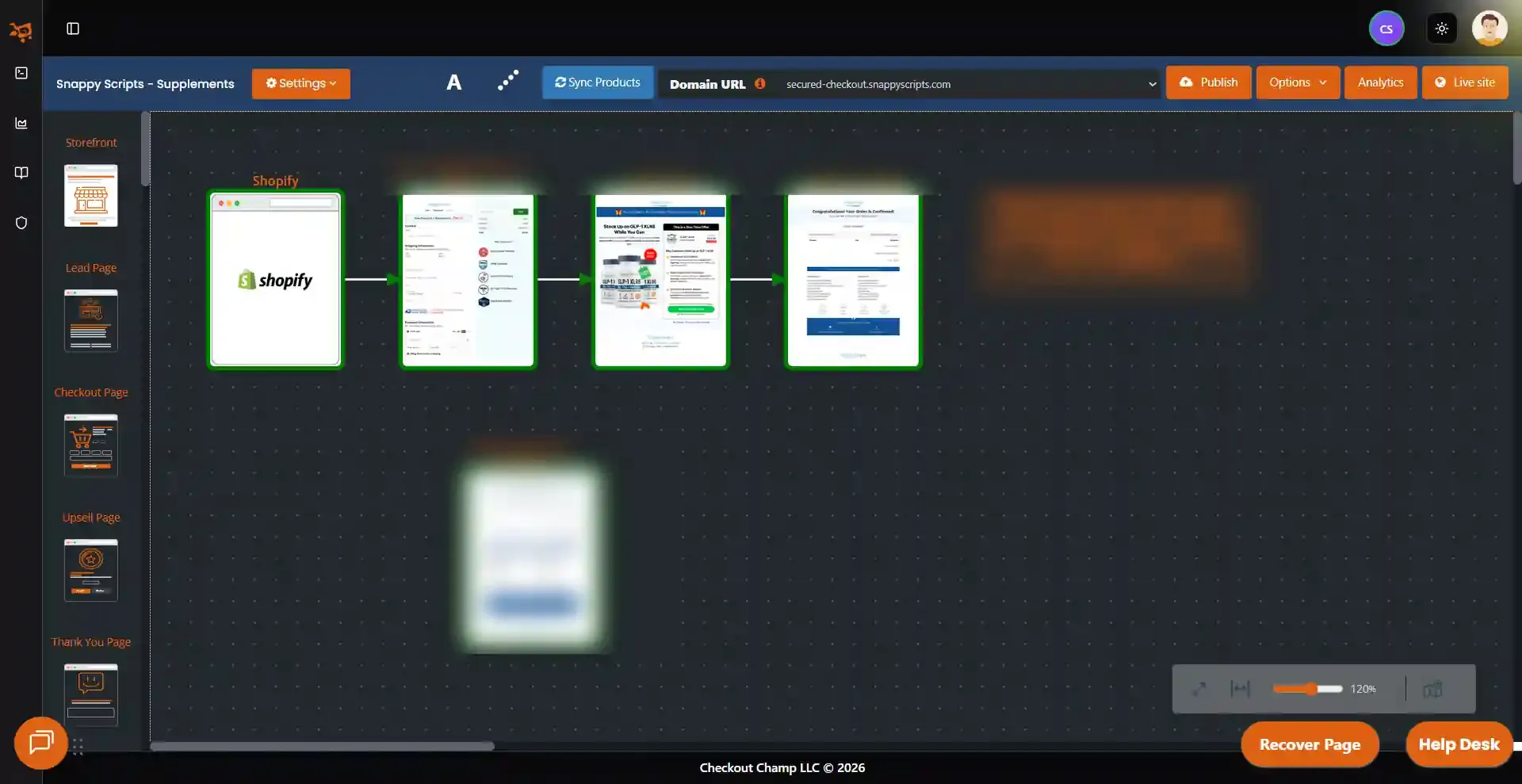 Selecting the specific funnel