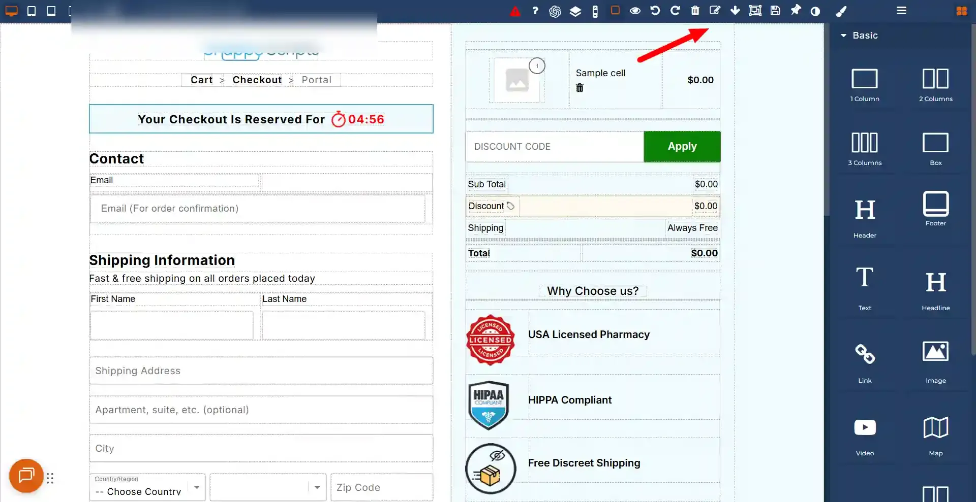 Adding tracking code in CheckoutChamp code editor