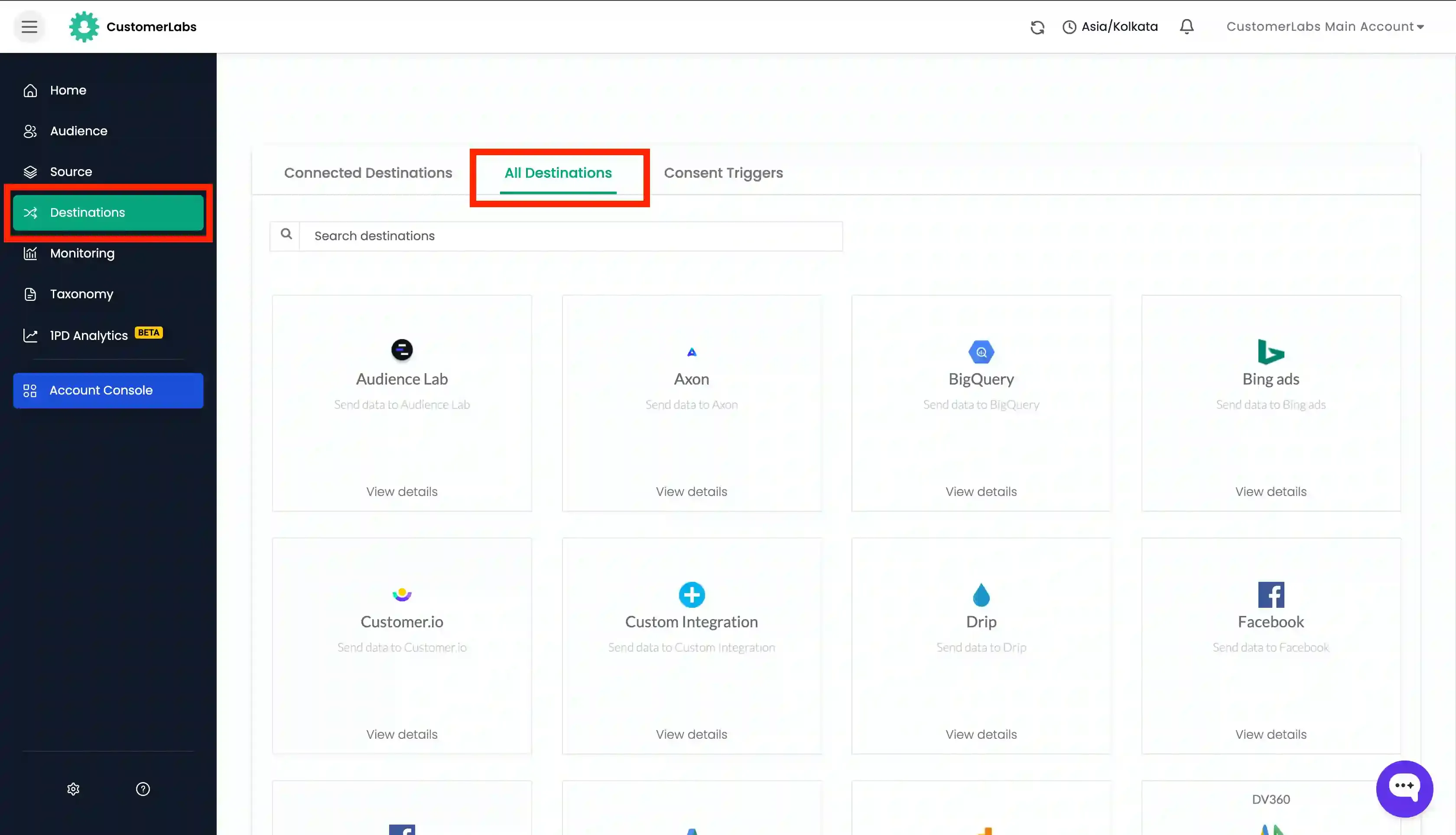 Integrate any platform with customerlabs as destination