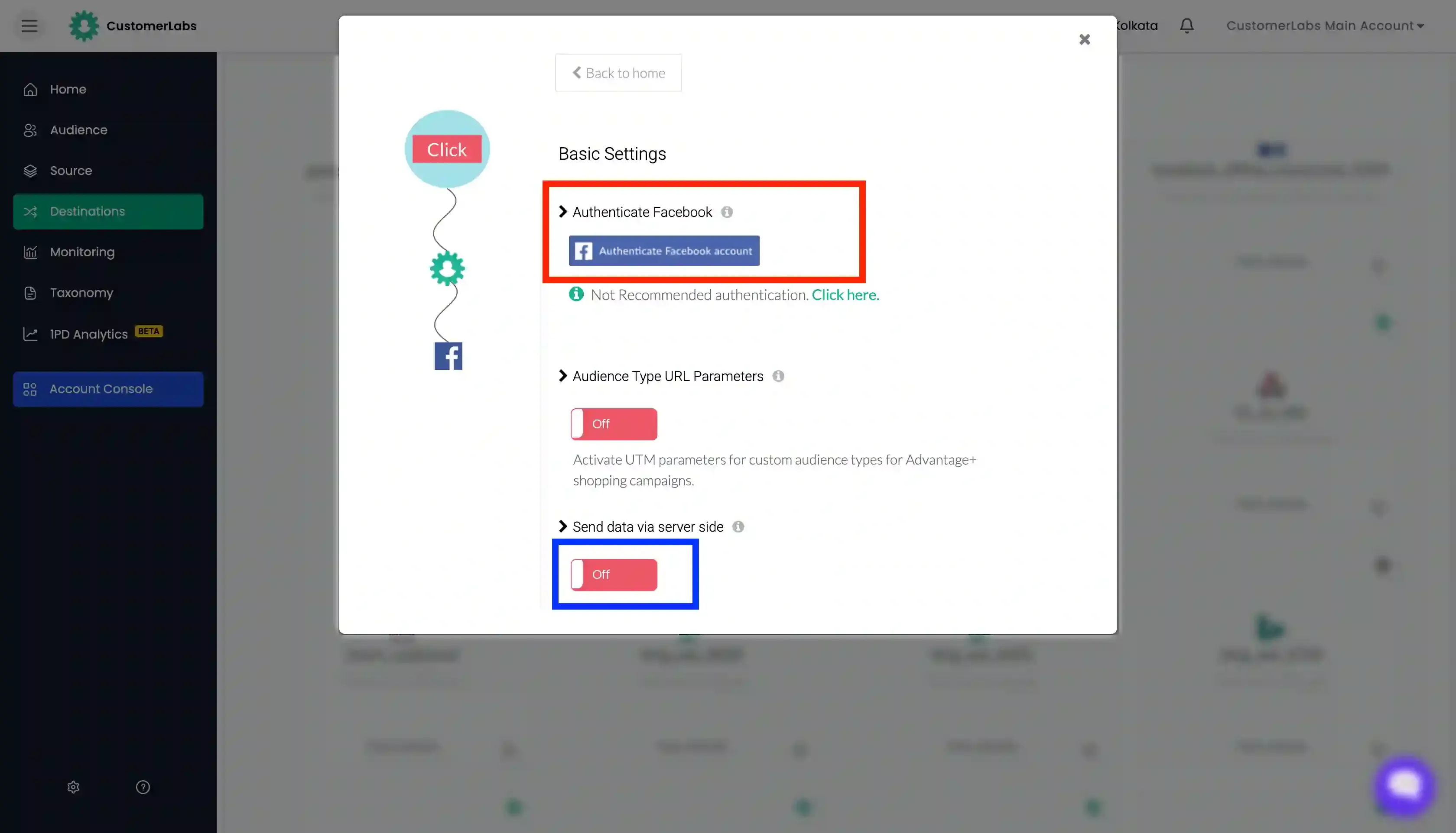 Integrate any platform with customerlabs as destination