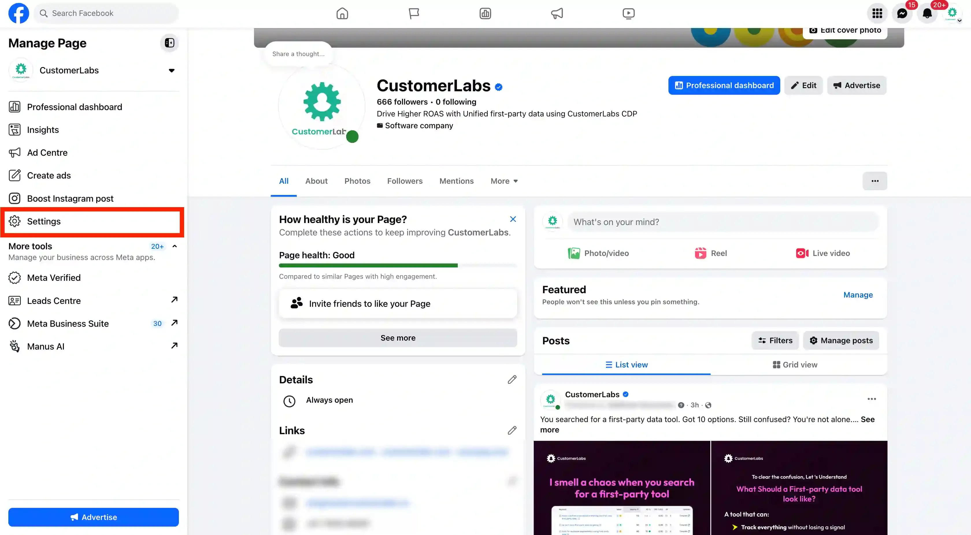 CustomerLabs Facebook import leads