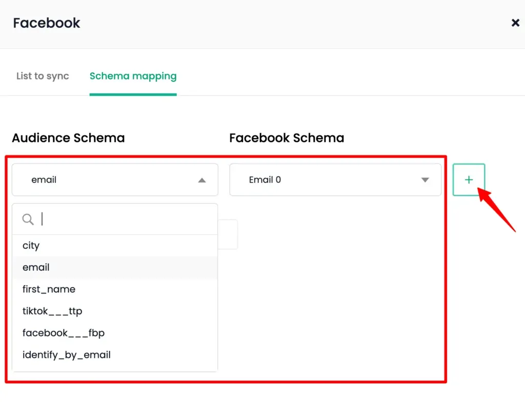 List Sync Settings Tab