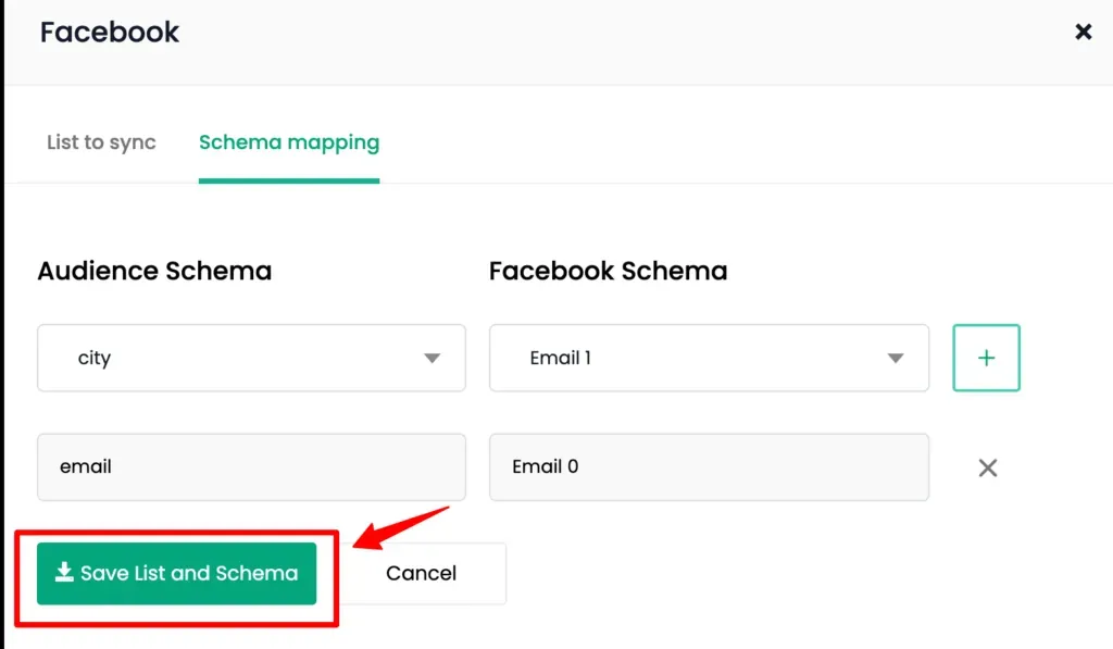 List Sync Settings Tab