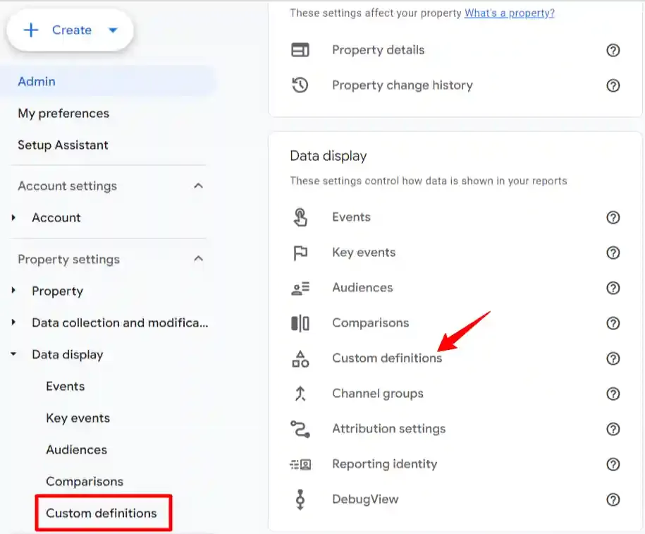 Custom metrics tab