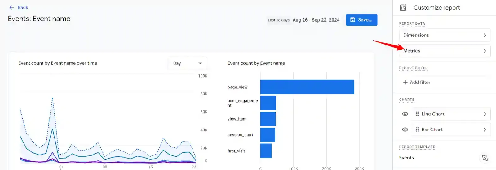 Add metric panel