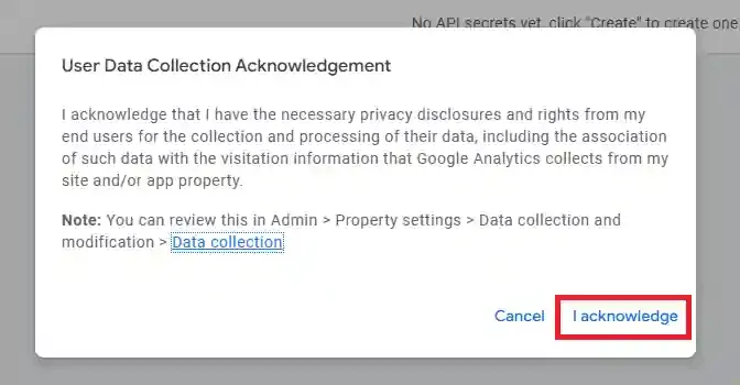 Create a new API Secret