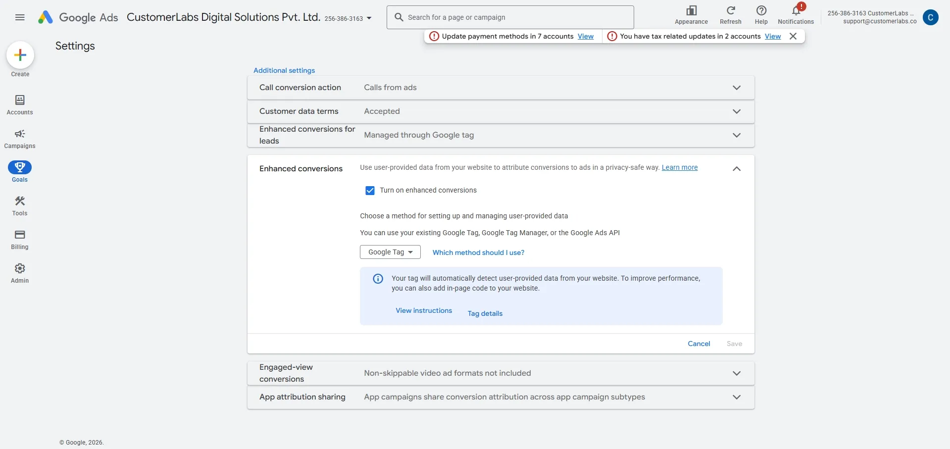 Enhanced Conversions for Leads