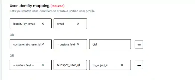 Event configuration screen