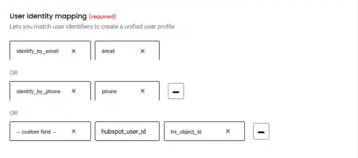 User identity mapping for lead stage