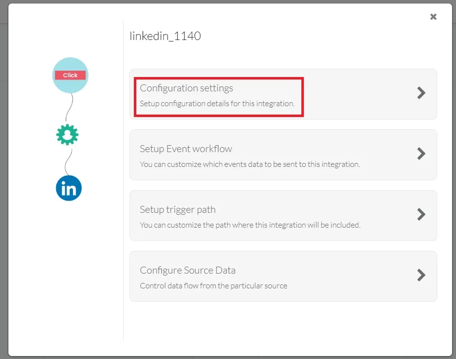 Go to Configuration Settings