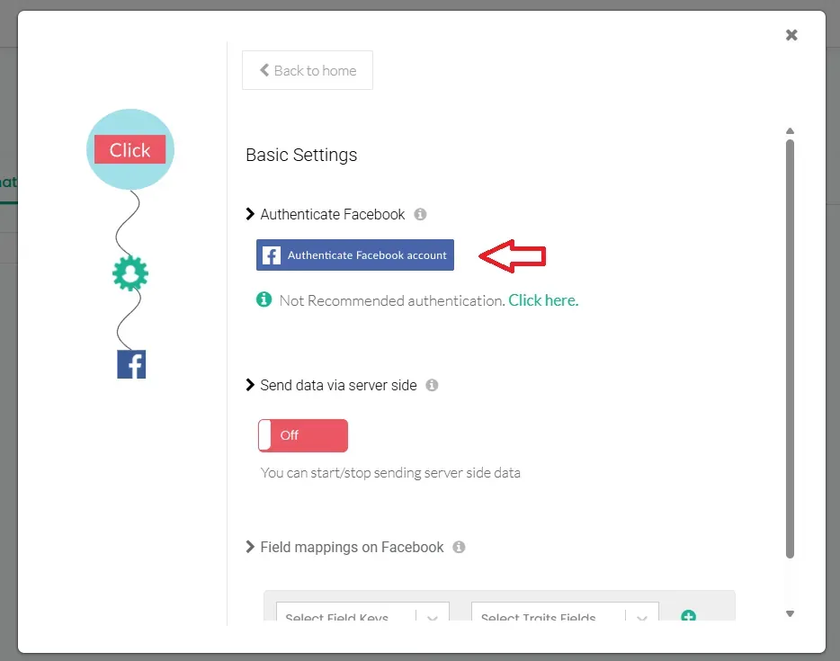 Meta CRM Pixel Authentication with Customerlabs
