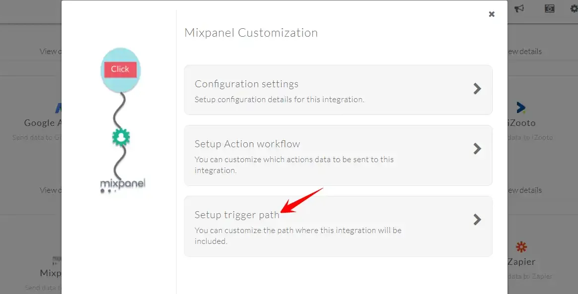 Setup Trigger Path Option