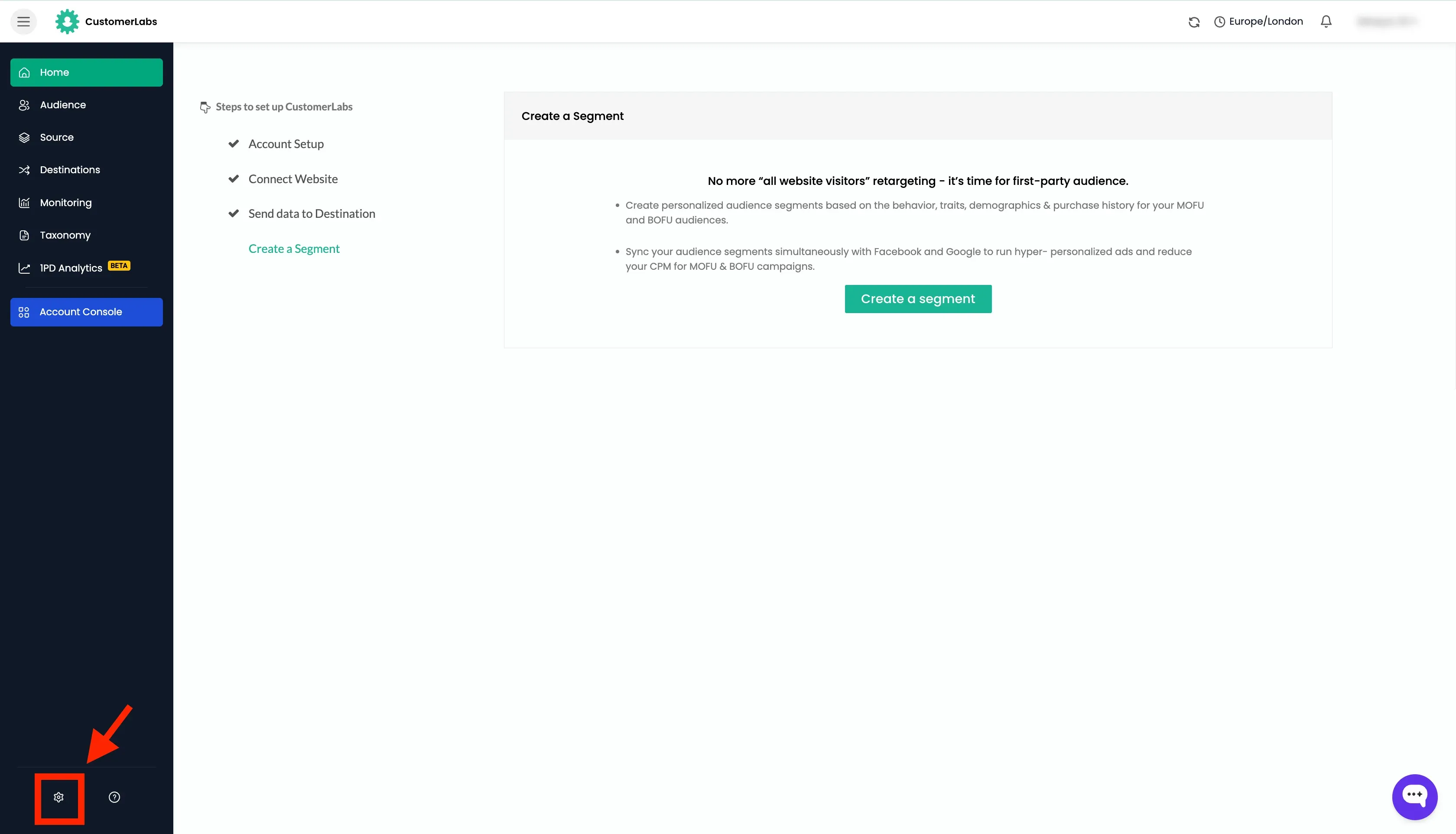 CustomerLabs Login Page