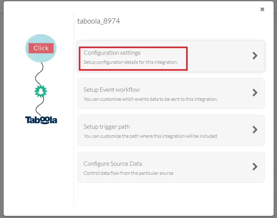 Go to Configuration Settings