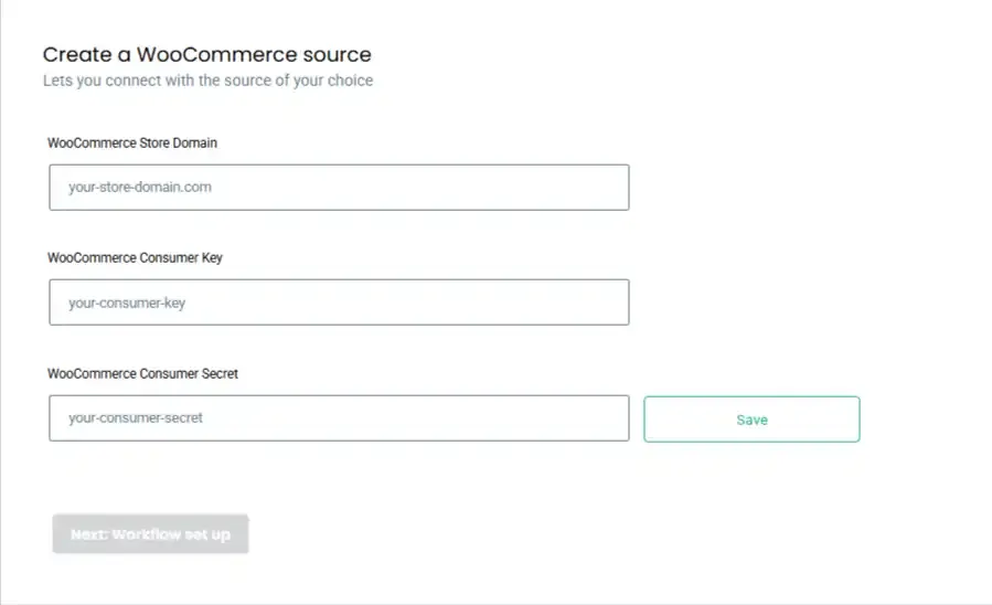 CustomerLabs WooCommerce source configuration